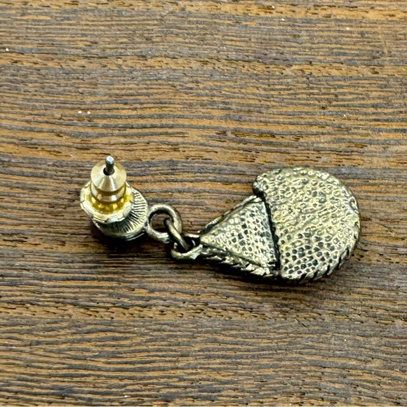 Victorian revival romantic drop dangle earring citrine peridot garnet glass - Picture 4 of 10